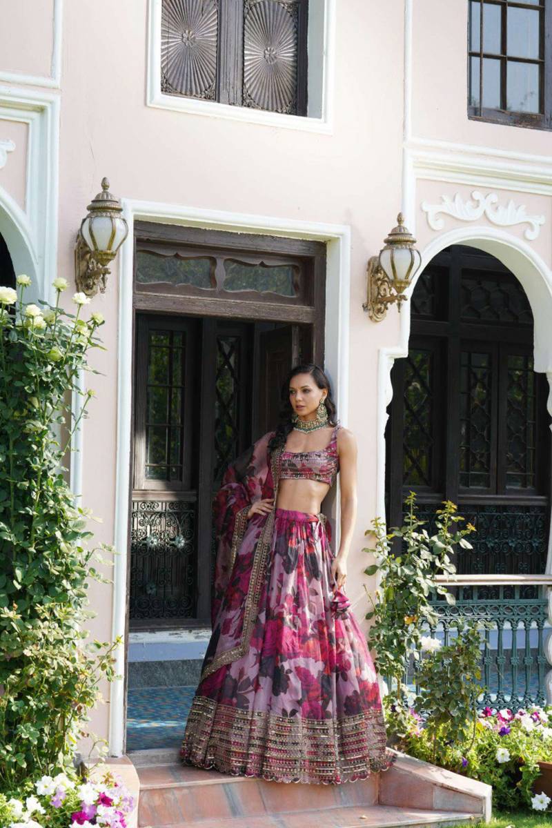 MyFashion -5049 Printed Organza Lehenga Choli Collection