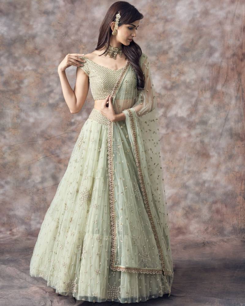 MyFashion -368 Sequins Embroidered Net Lehenga Choli