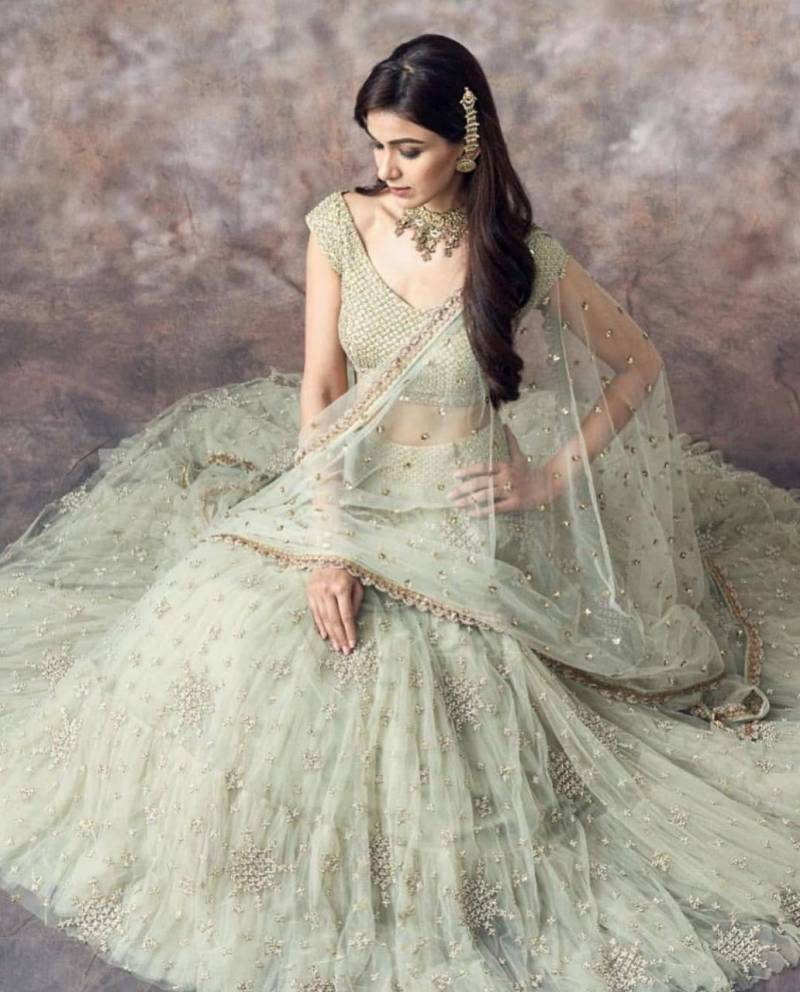 MyFashion -368 Sequins Embroidered Net Lehenga Choli