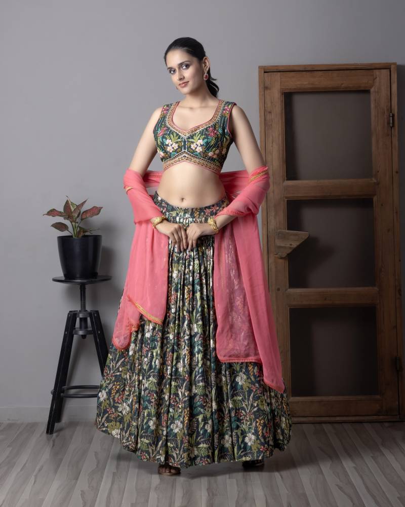 MyFashion -110 Organza Digital Printed Designer Lehenga Choli