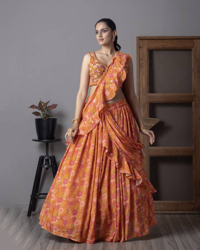 MyFashion -111 Organza Digital Printed Designer Lehenga Choli