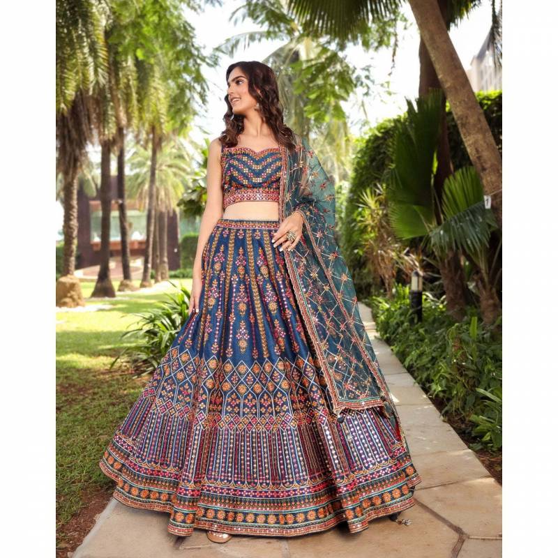 MyFashion -424 Designer Embroidered Chinon Lehenga Choli Collection
