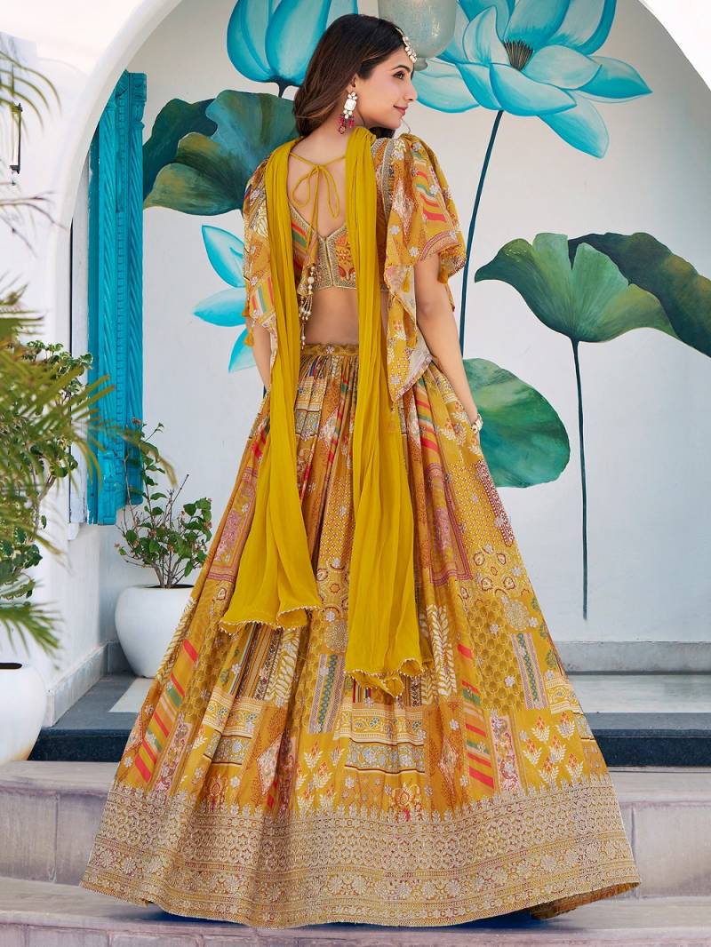 MyFashion -7050 Designer Chinon Embroidered Lehenga Choli