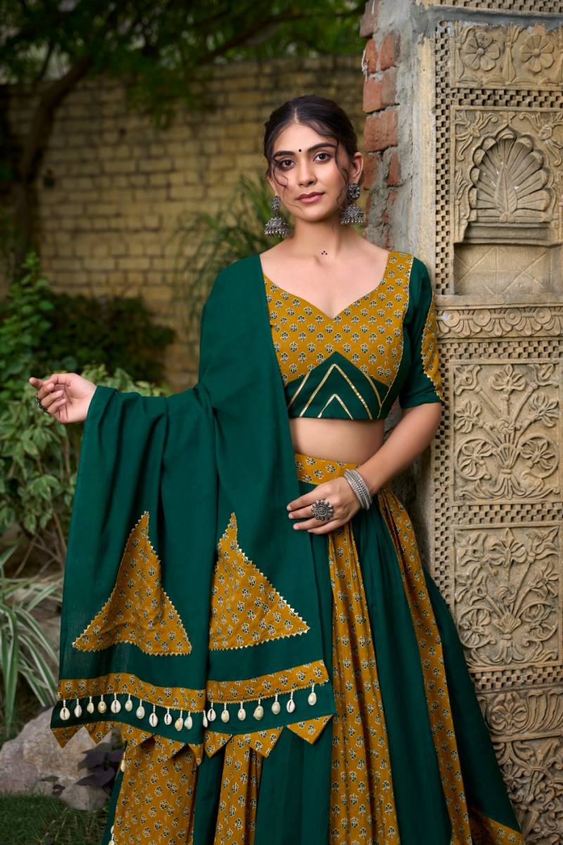 MyFashion -1620 Pure Cotton Mustard Chaniya Choli Collection