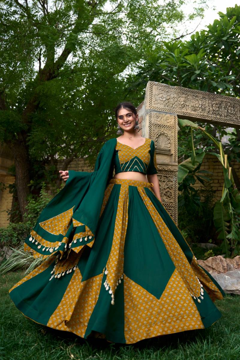 MyFashion -1620 Pure Cotton Mustard Chaniya Choli Collection