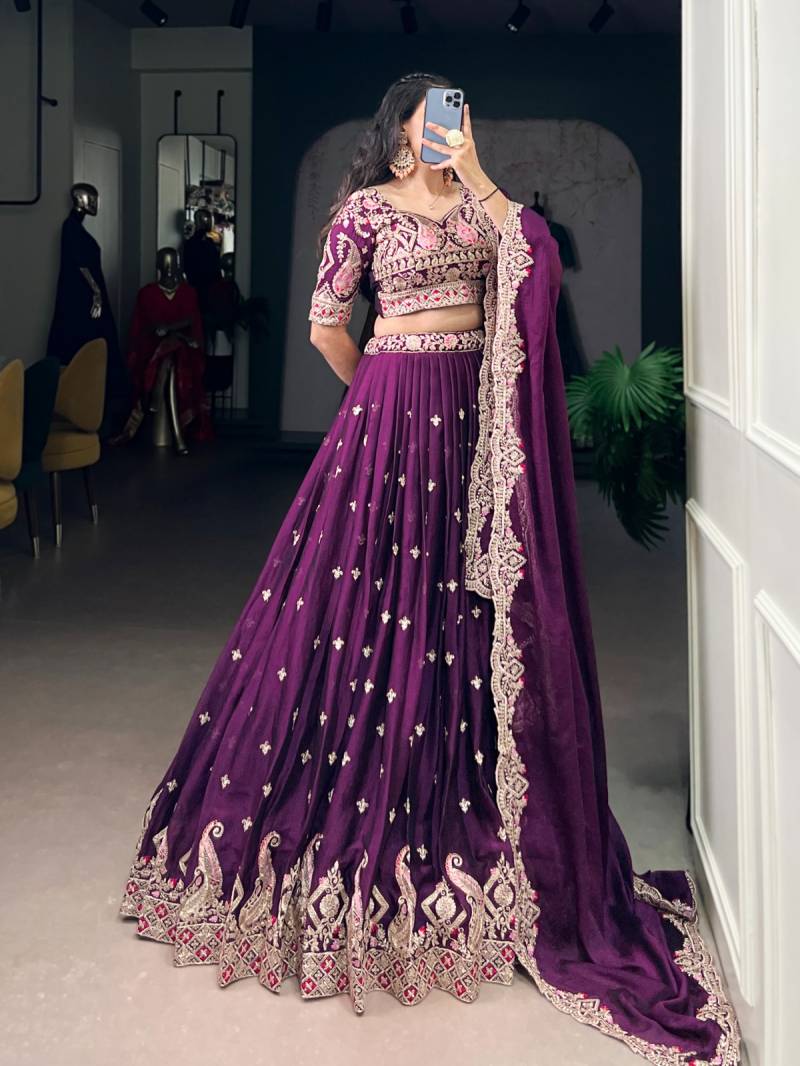 MyFashion -1456 Rangoli Crush Embroidery Worked Lehenga Choli