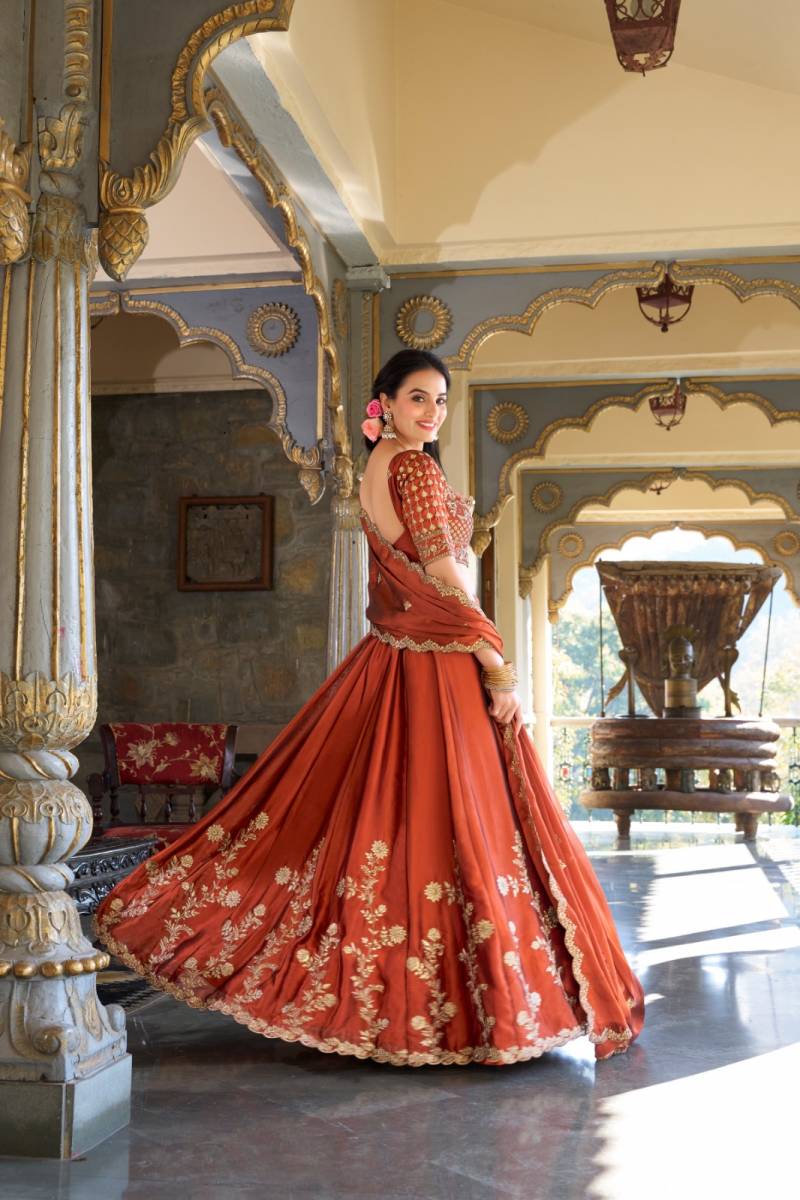 MyFashion -1427 Rangoli Silk Embroidery Worked Designer Lehenga Choli