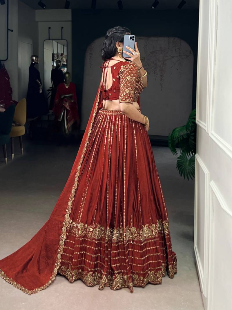MyFashion -1438 Rangoli Crush Embroidery Worked Designer Lehenga Choli