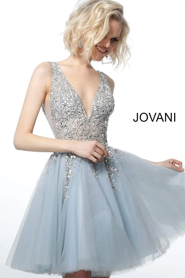 Jovani -1774 Sleeveless Embellished Bodice Cocktail Dress