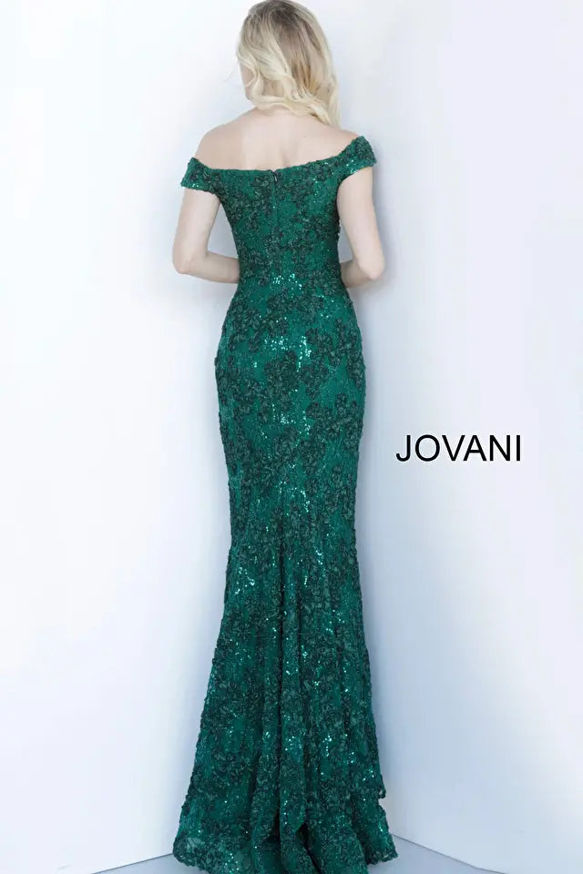 Jovani -1910B Floral Embroidered Sequin Dress