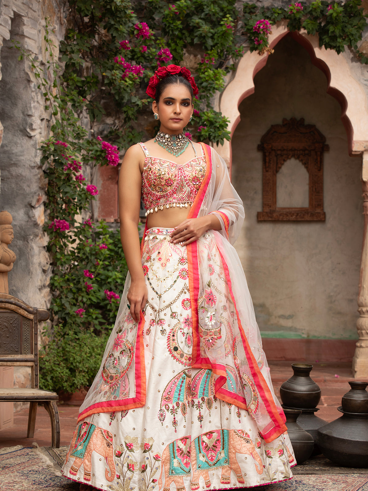MyFashion -KLS-1511 Silk Lehenga With Applique, Sequins Beads Work