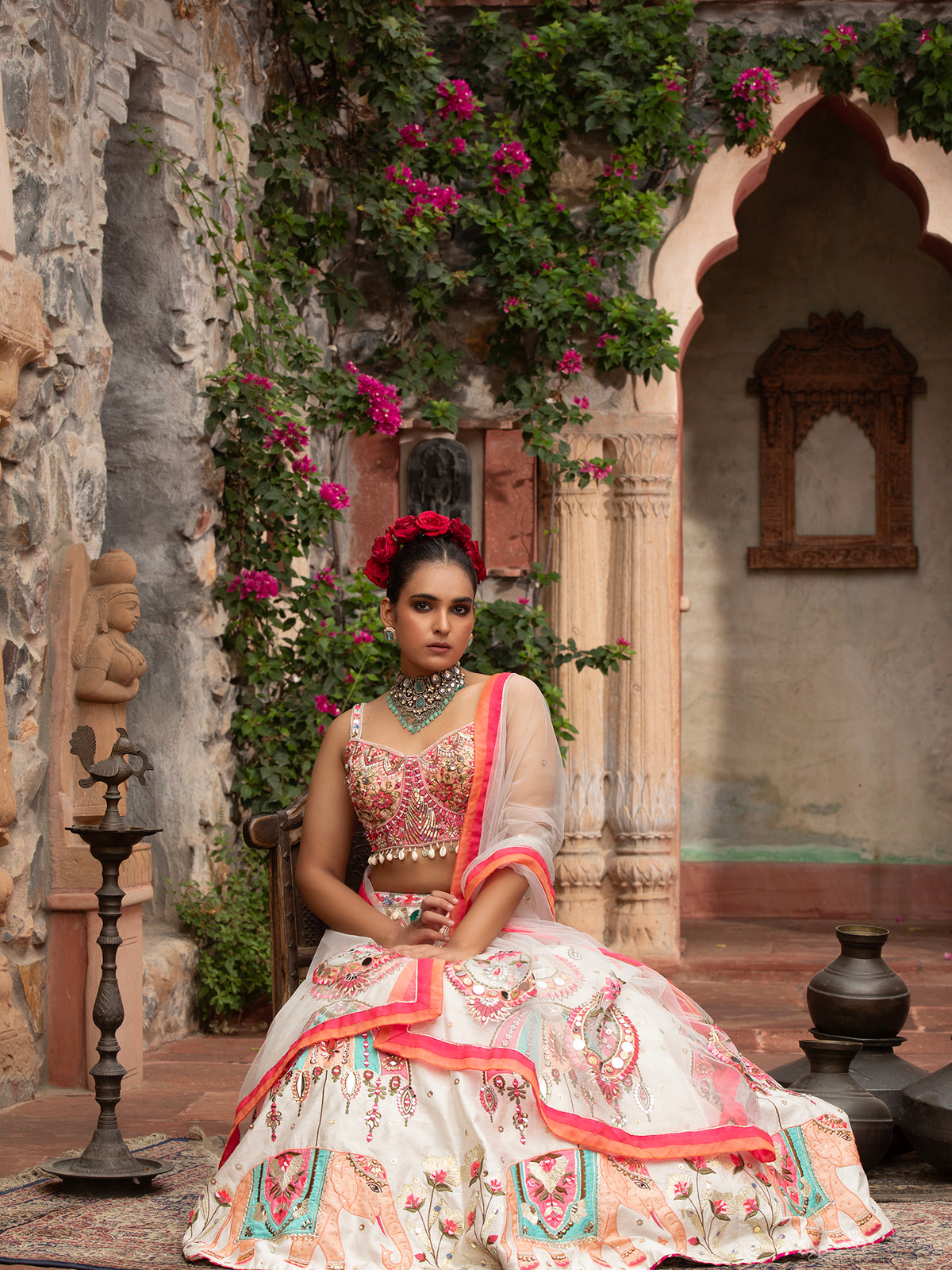 MyFashion -KLS-1511 Silk Lehenga With Applique, Sequins Beads Work