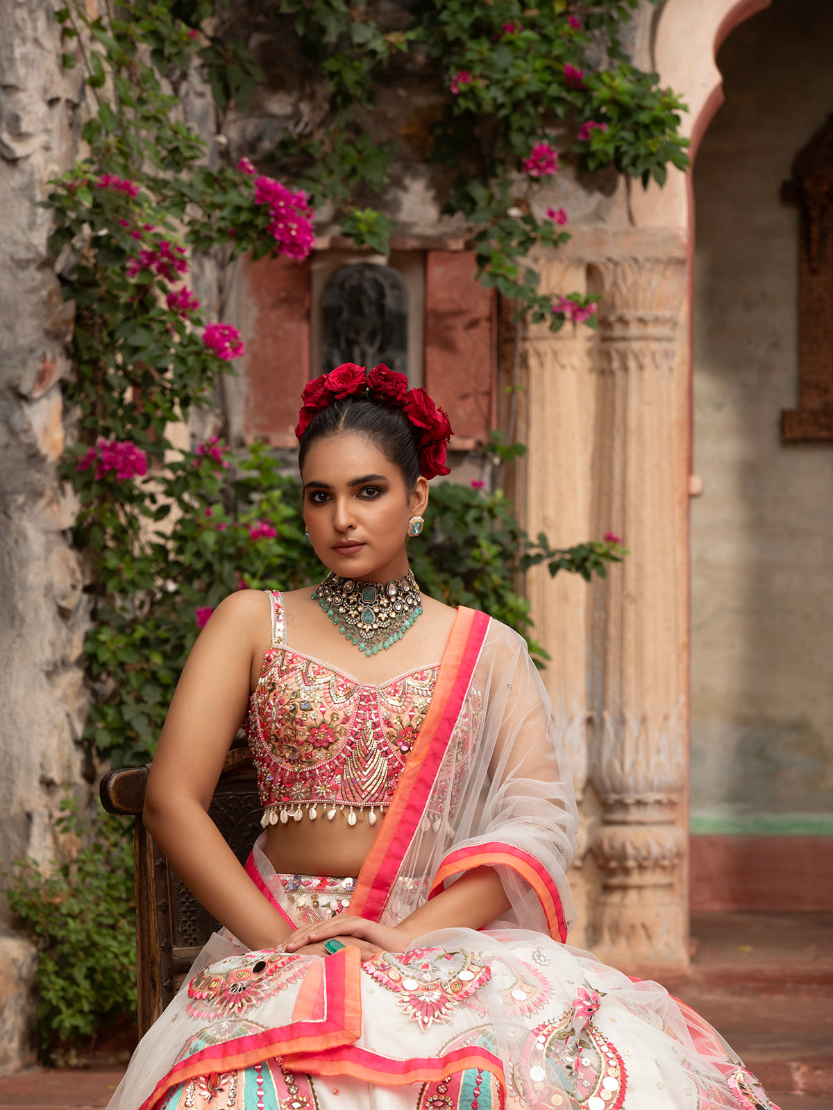 MyFashion -KLS-1511 Silk Lehenga With Applique, Sequins Beads Work