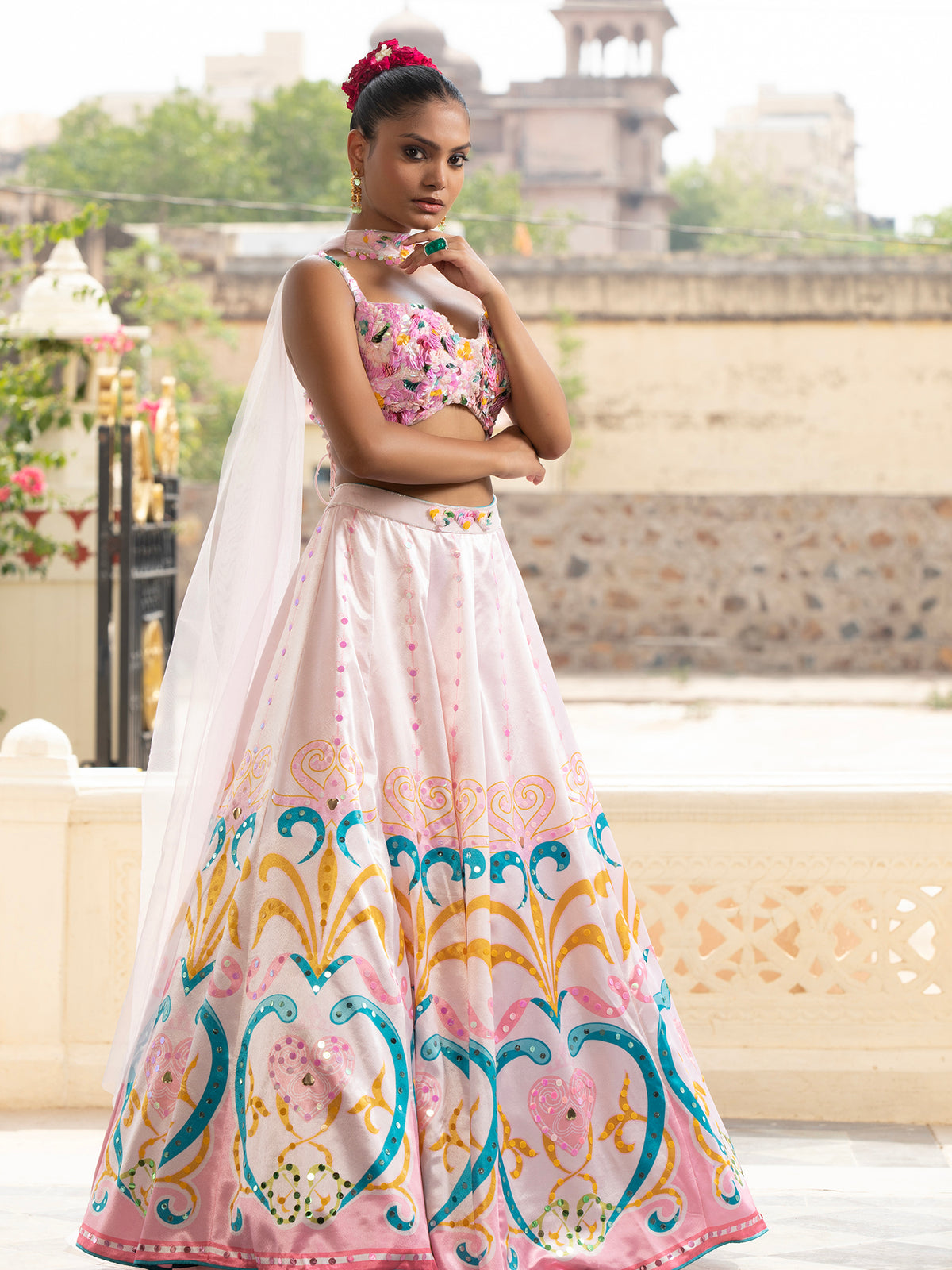 MyFashion -KLS-1486 Silk Multicolor Lehenga With Applique Work
