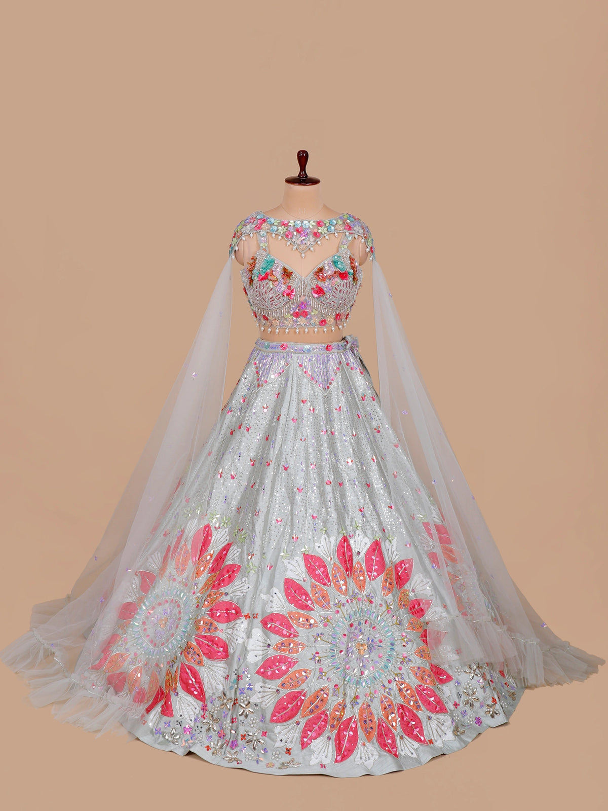 MyFashion KLS-2669 Frost Noor Mirror Veil Couture Lehenga