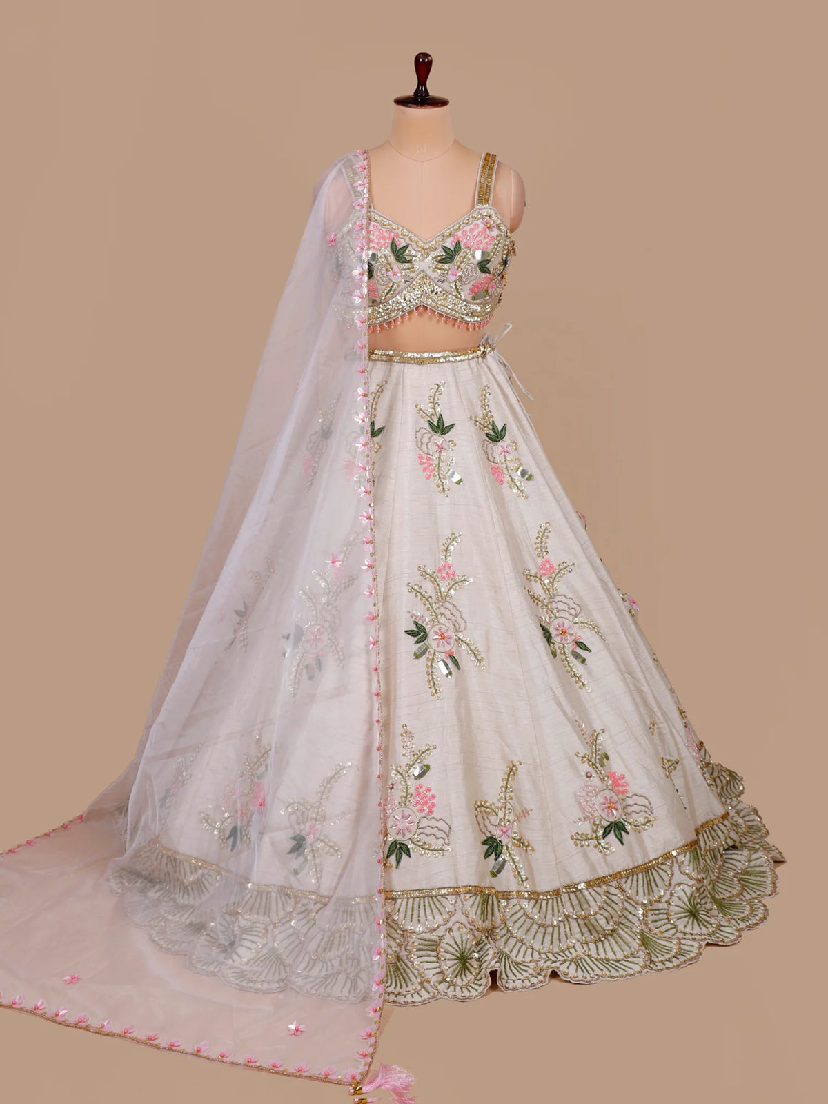 MyFashion KLS-2686 Raw Silk Lehenga with Thread & Moti Work