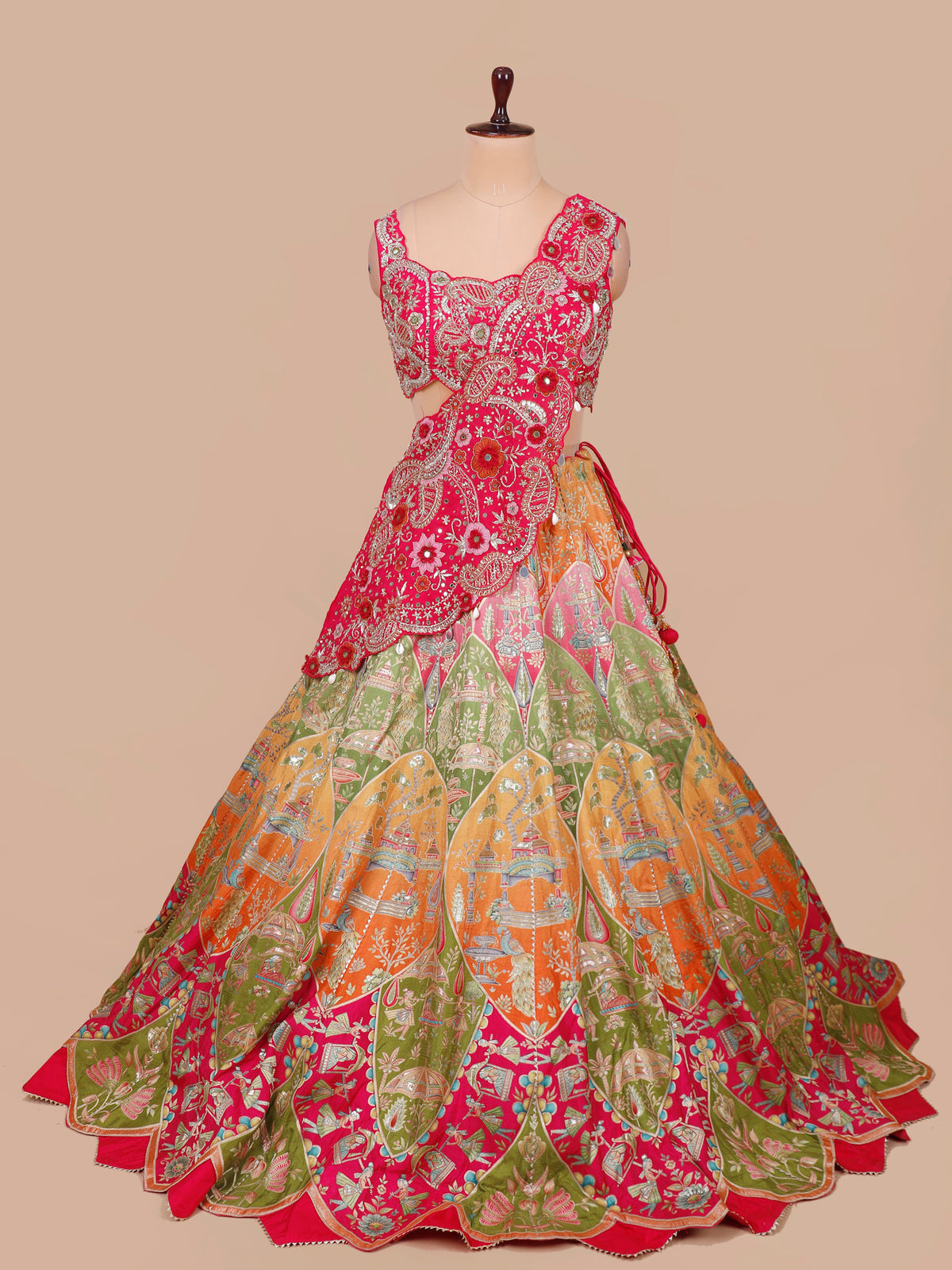 MyFashion KLS-2365 PDP Inspired Noor Prism Mirror Embroidered Silk Lehenga