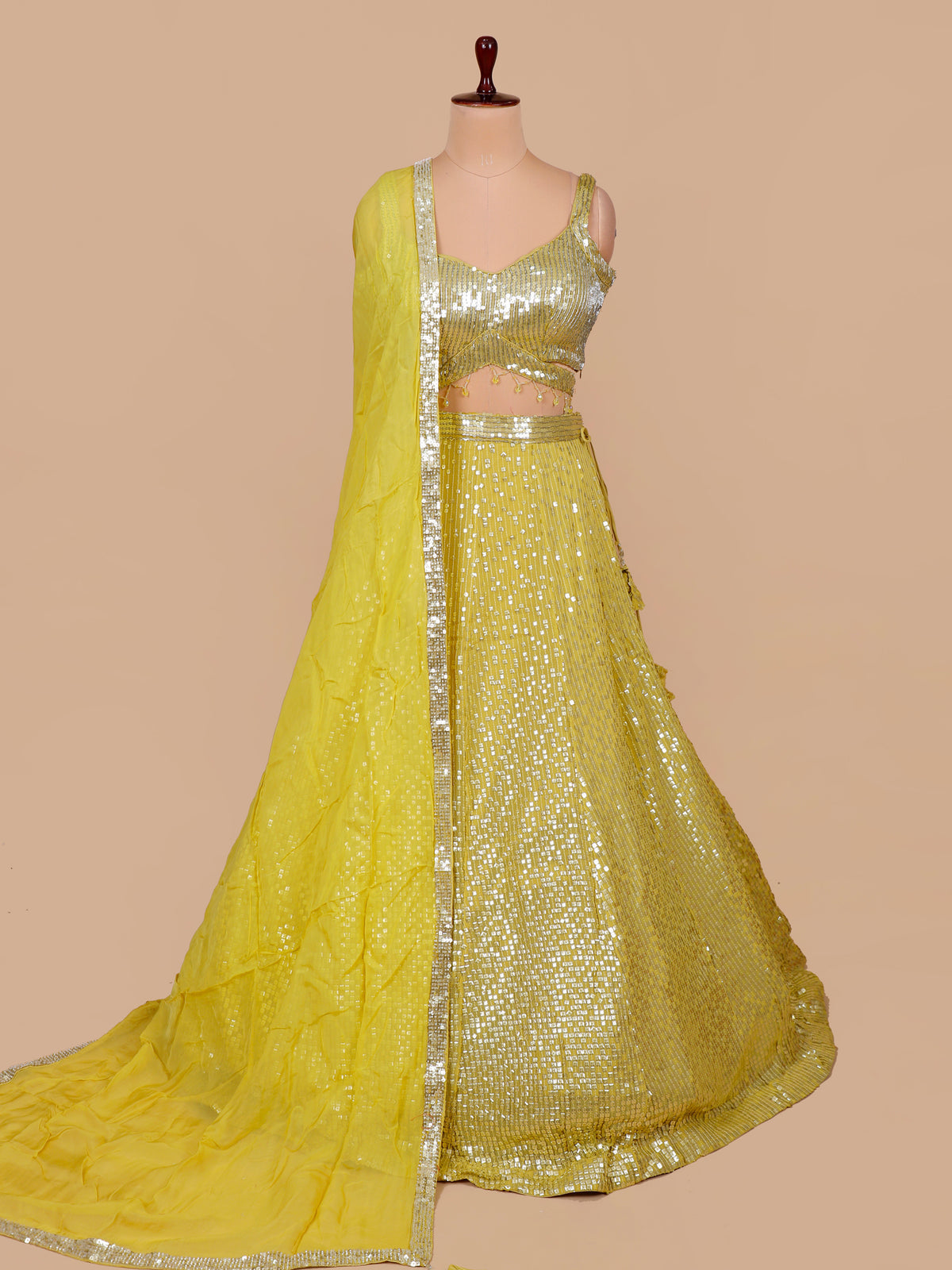 MyFashion KLS-2475 Yellow Citrine Glow Premium Lehenga