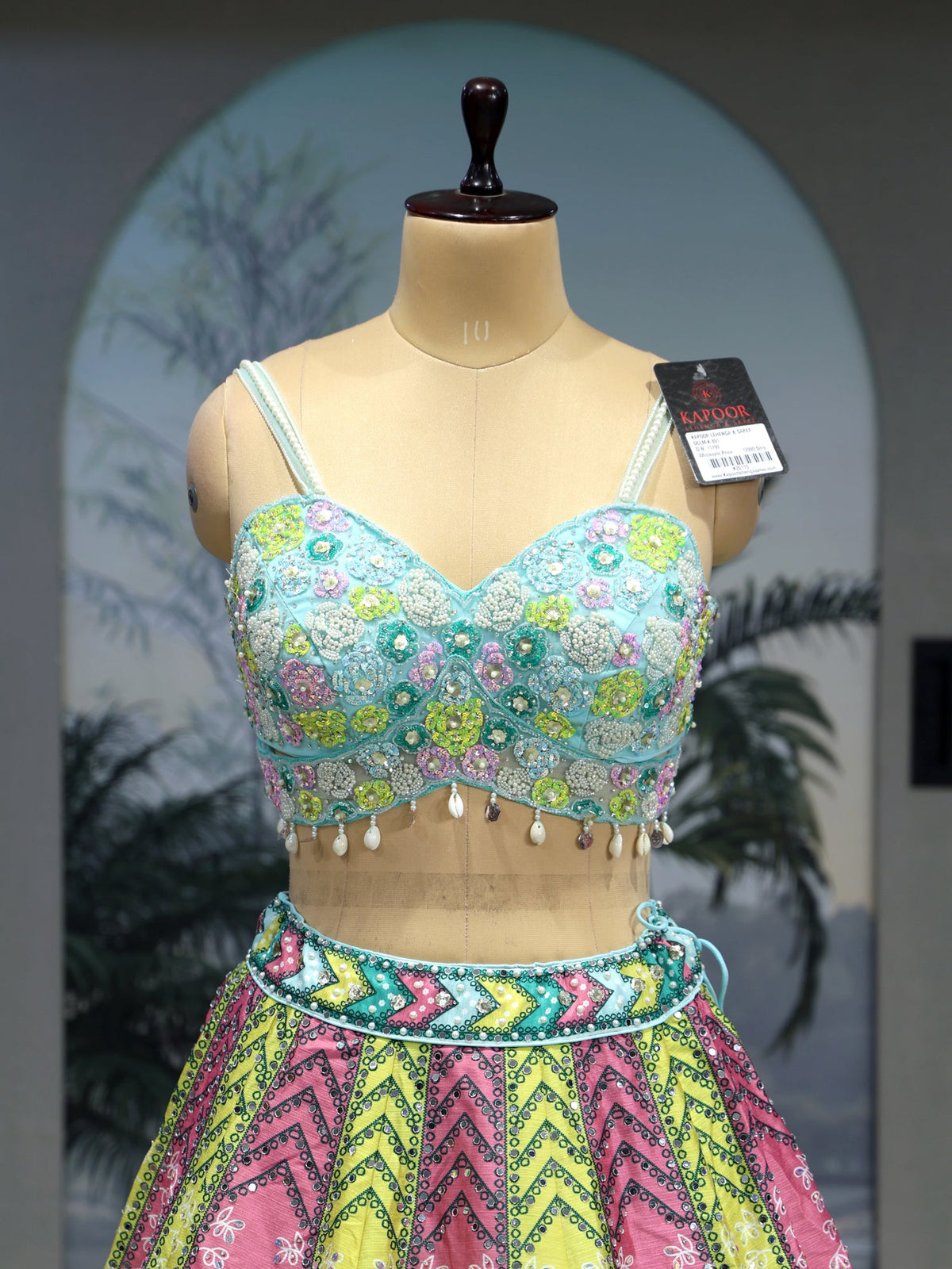 MyFashion KLS-2035 Multi Silk Lehenga with Beads & Mirror Sequence