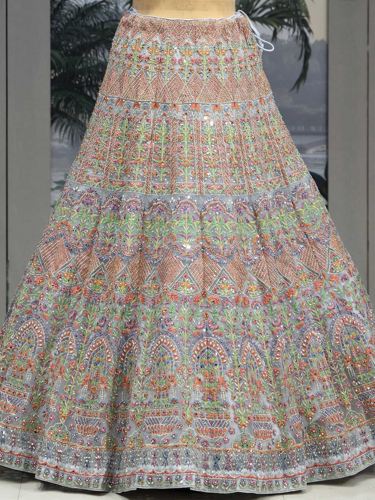 MyFashion KLS-2038 Multi Lehenga with Sequence, Thread & Mirror