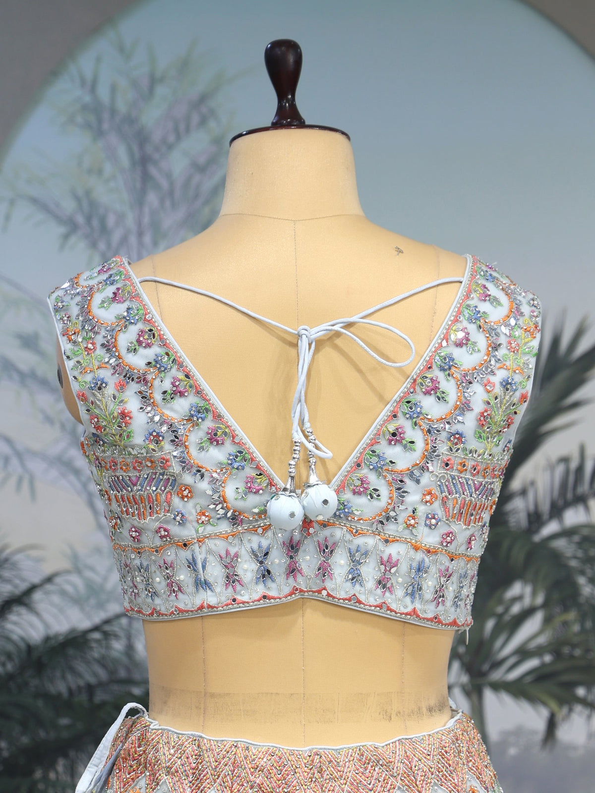 MyFashion KLS-2038 Multi Lehenga with Sequence, Thread & Mirror