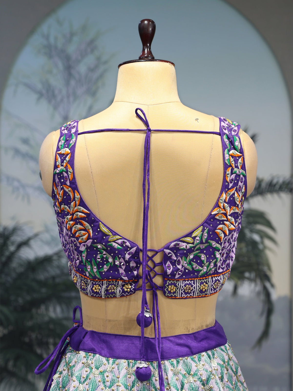 MyFashion KLS-2039 Multi Lehenga with Handcrafted Mirror & Sequence