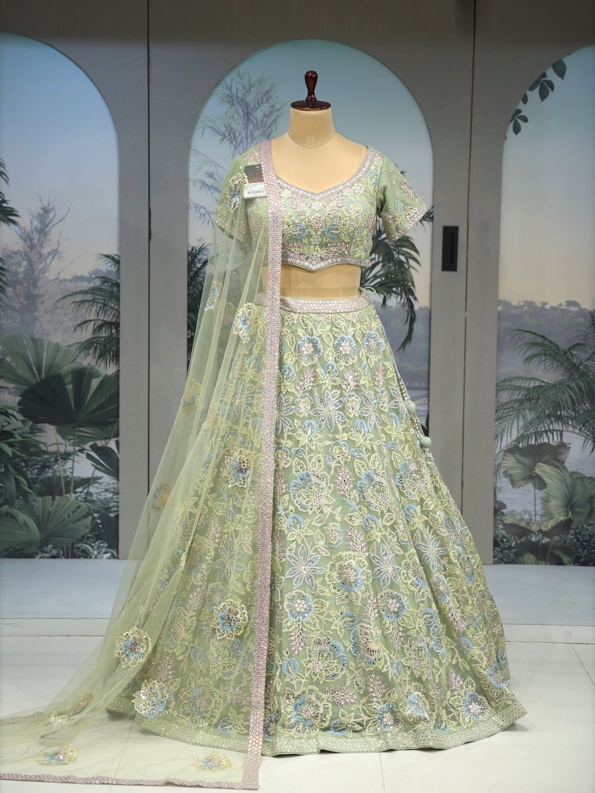 MyFashion KLS-2041 Ming Green Lehenga Pastel Grace Meets Royal Sparkle