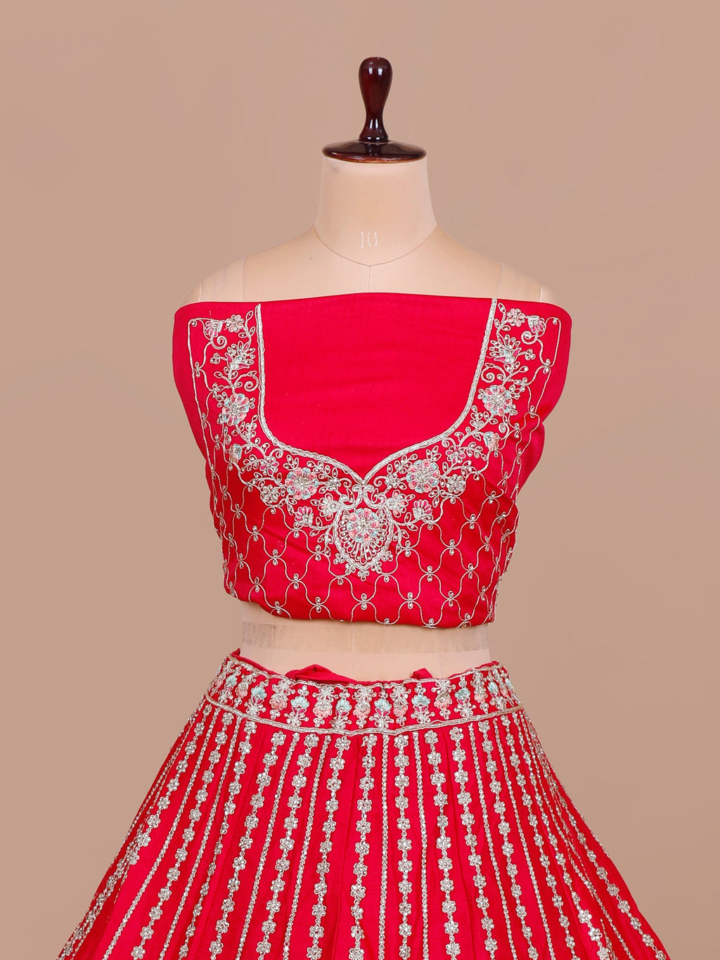 MyFashion KLS-2059 Scarlet Star Silk Lehenga With Diamond & Thread