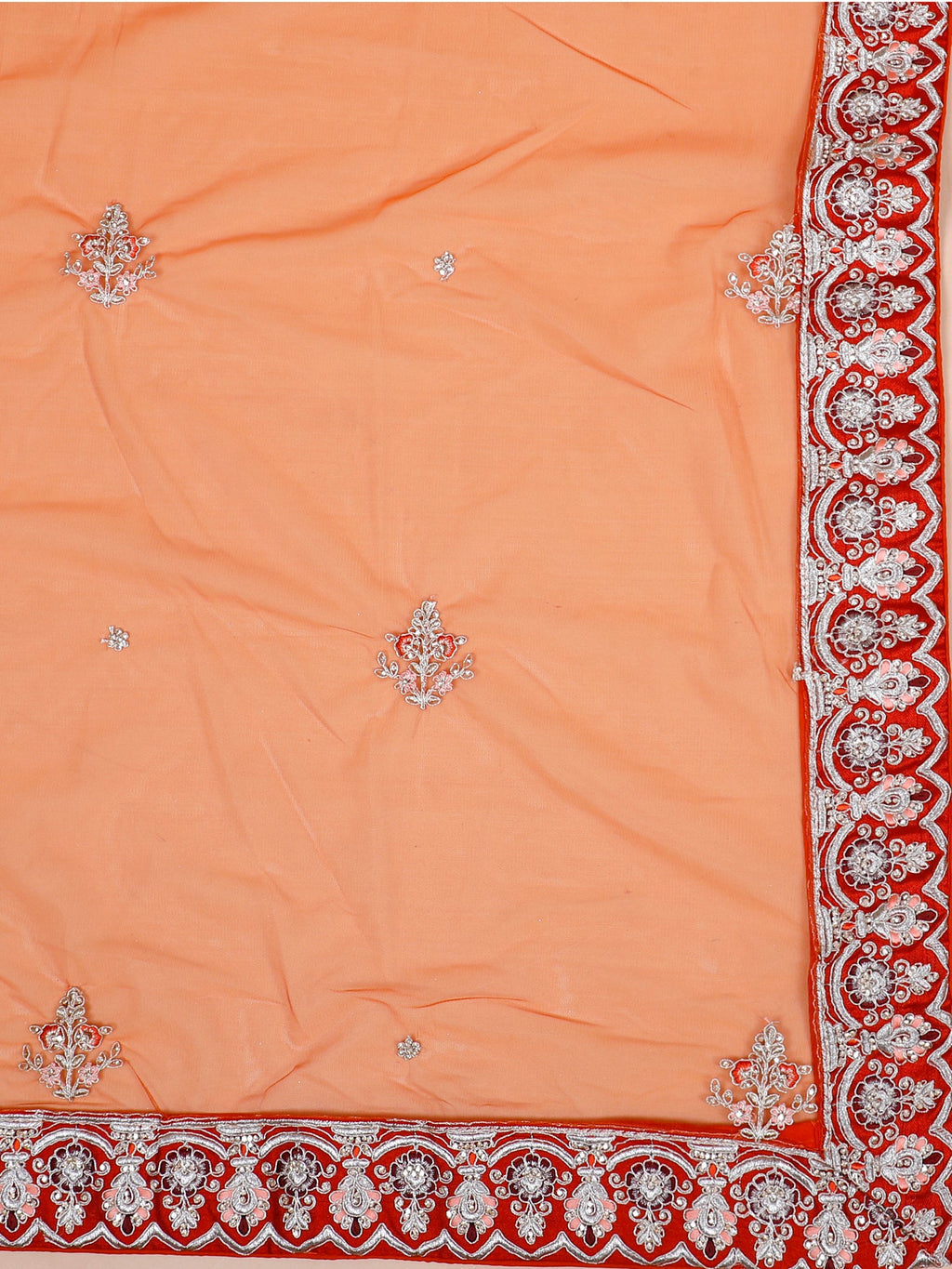 MyFashion KLS-2060 Marigold Silk Lehenga With Fine Stitch & Crystal
