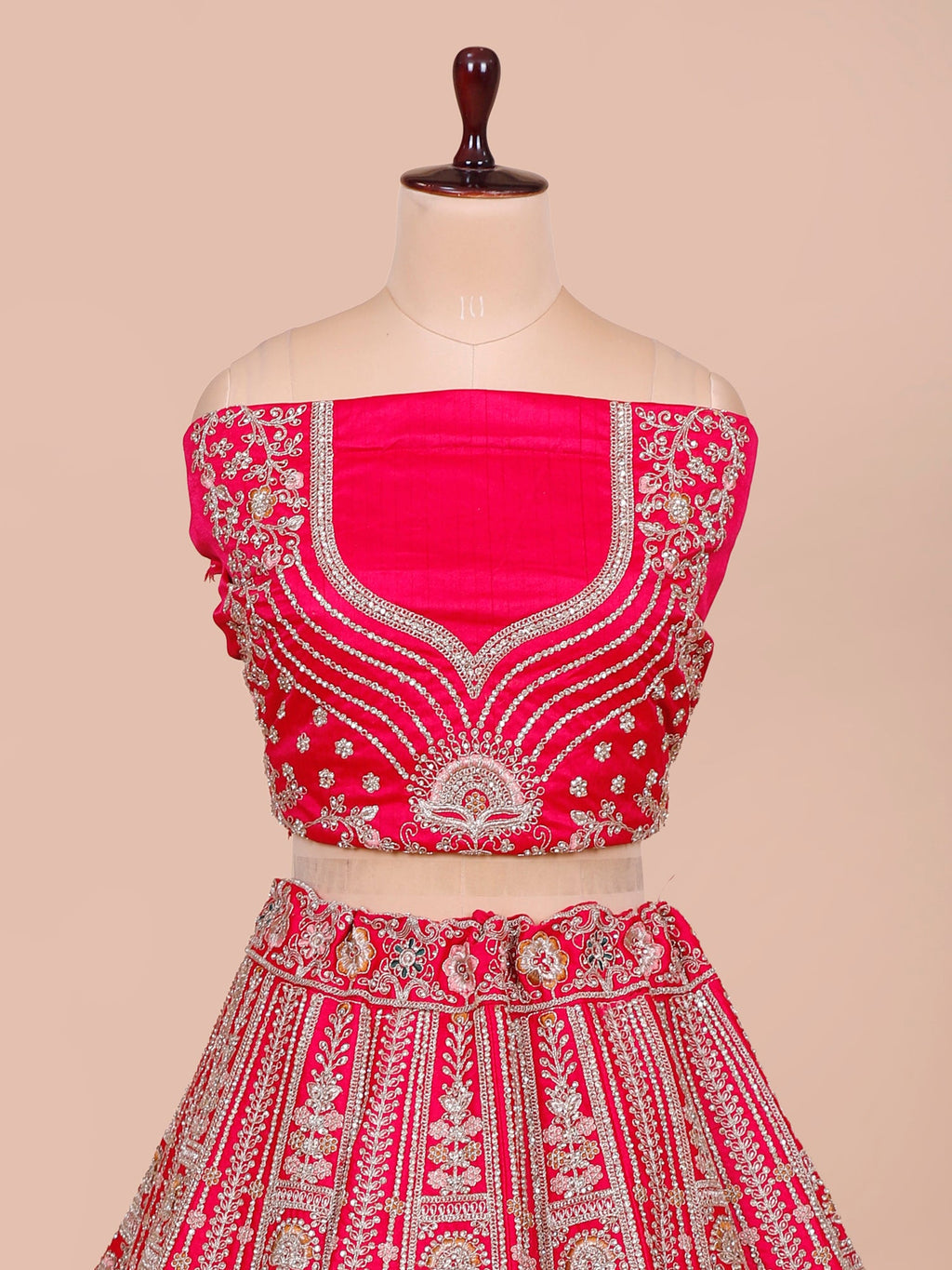 MyFashion KLS-2065 Royal Rose Silk Lehenga With Fine Crystal