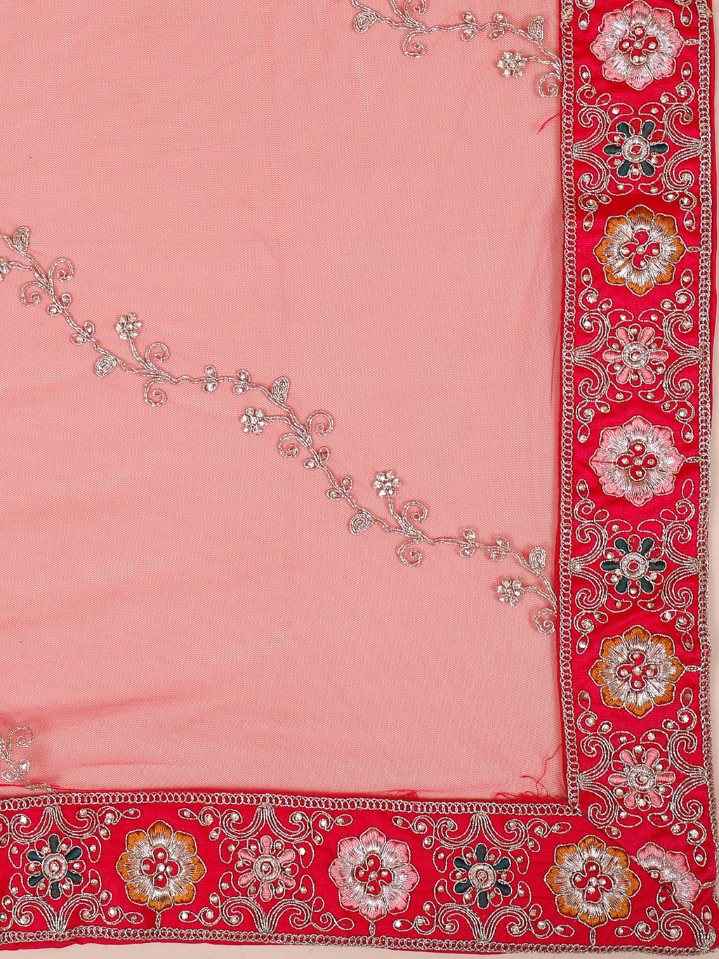 MyFashion KLS-2065 Royal Rose Silk Lehenga With Fine Crystal