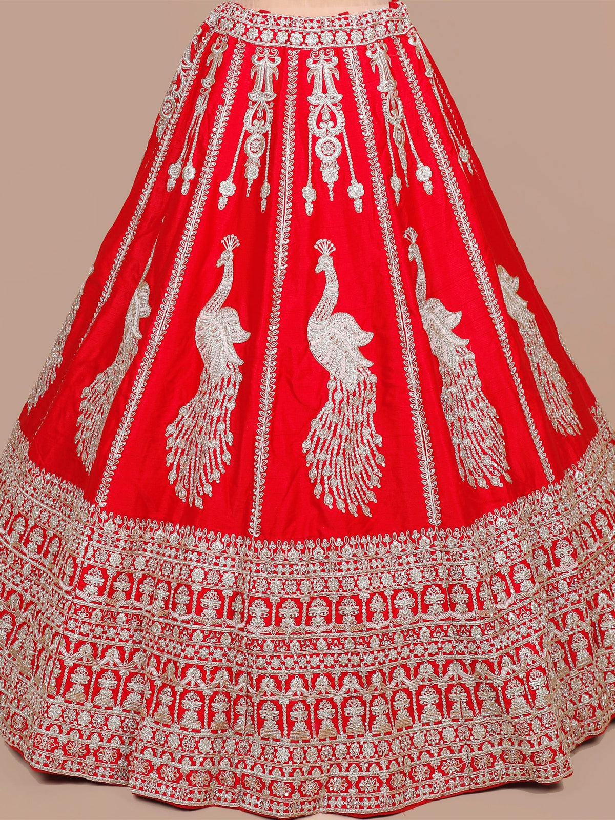 MyFashion KLS-2067 Crimson Aura Jarkan Embroidered Silk Lehenga