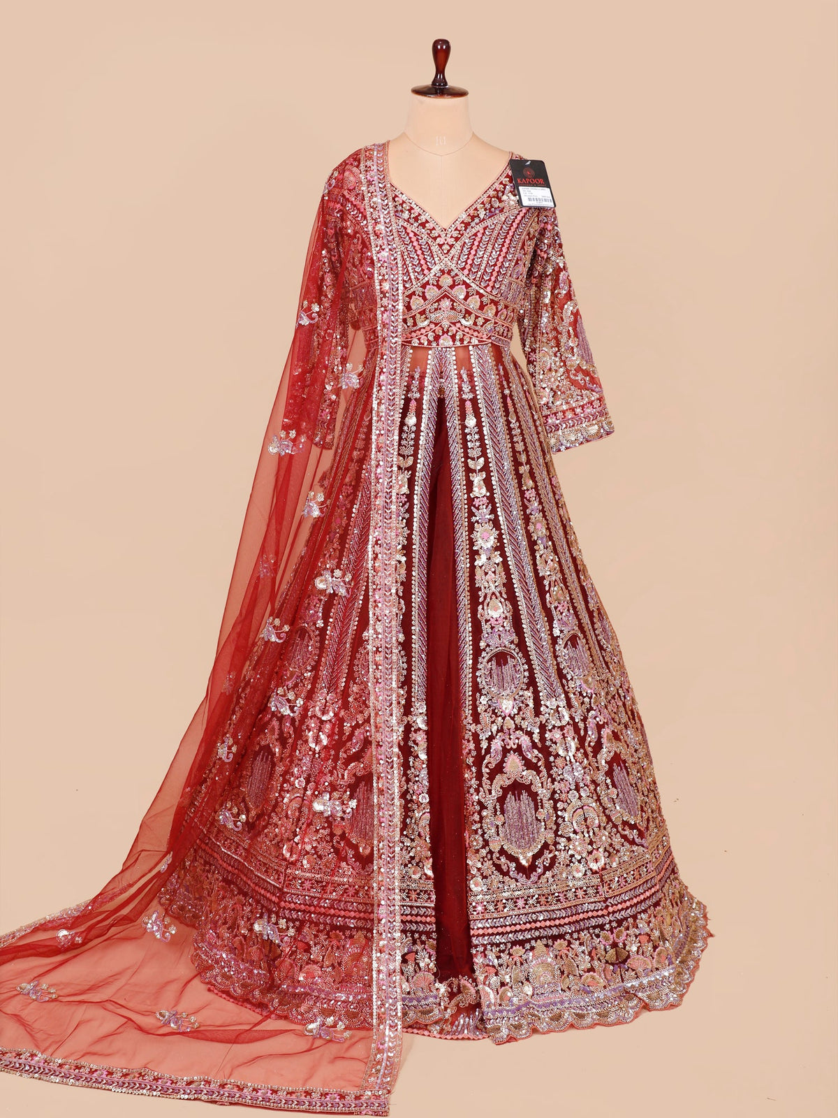 MyFashion KLS-2080 Blush Barbie Luxe Net Stonework Lehenga