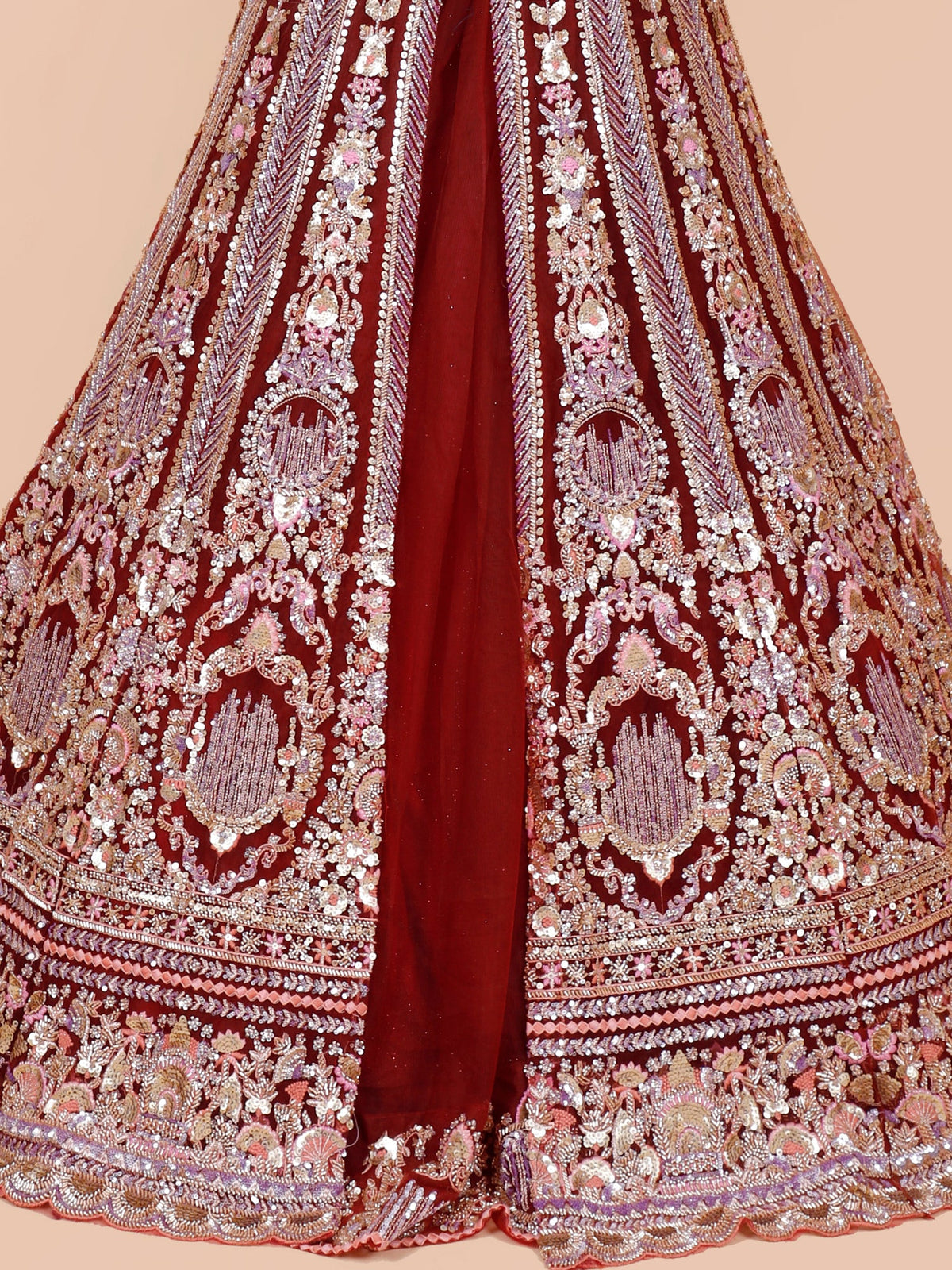 MyFashion KLS-2080 Blush Barbie Luxe Net Stonework Lehenga