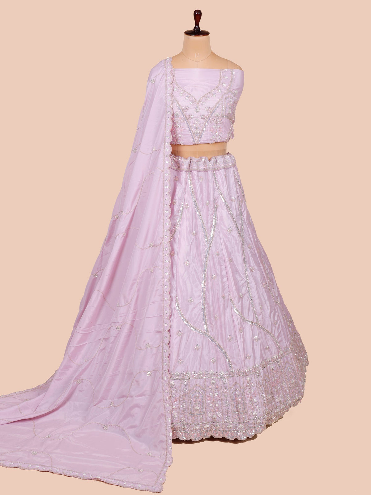 MyFashion KLS-2082 Orchid Lavender Jimmy Choo Hand-Beaded Lehenga