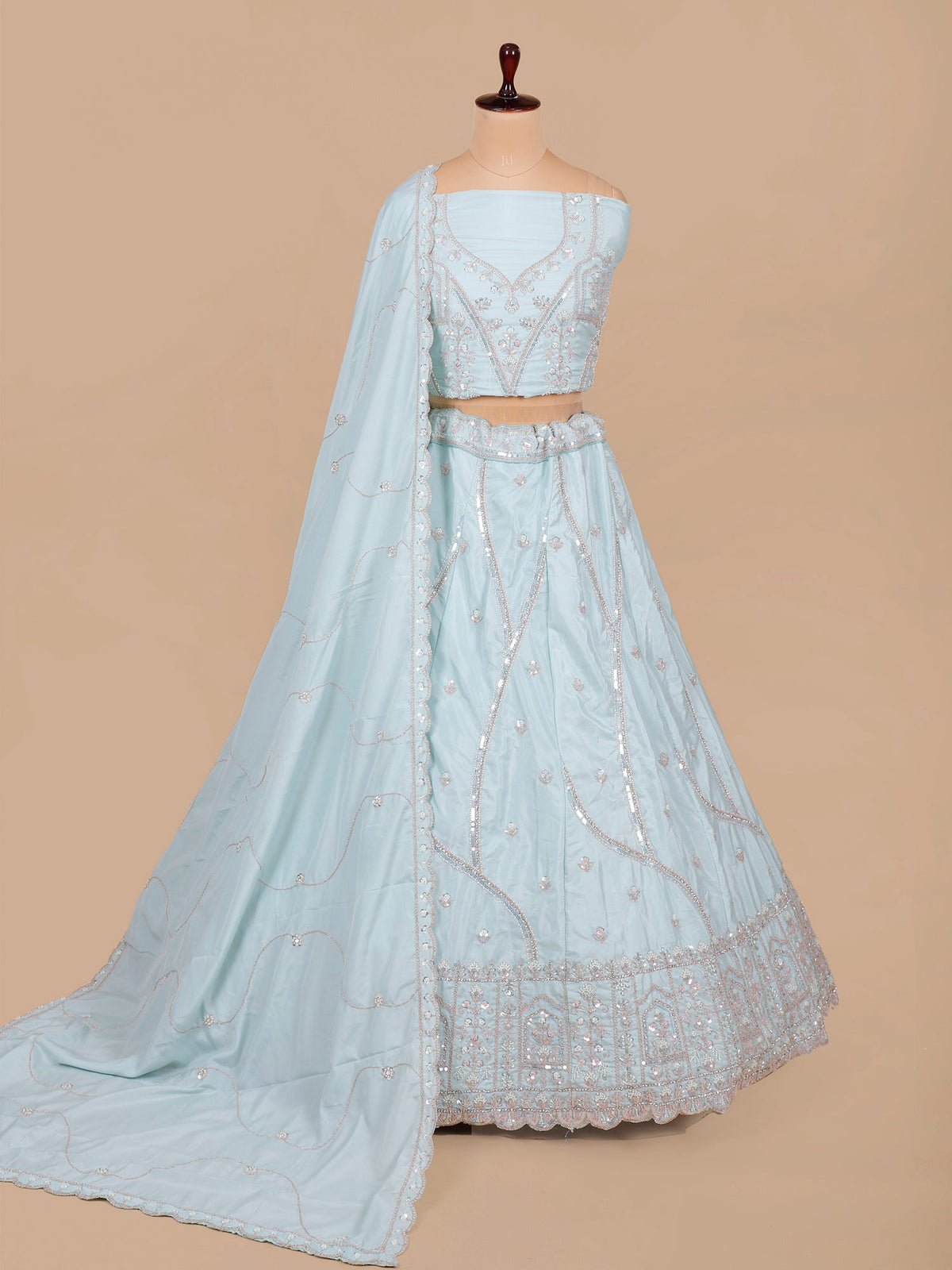MyFashion KLS-2083 Ocean Breeze Sparkle Net Sequins Lehenga