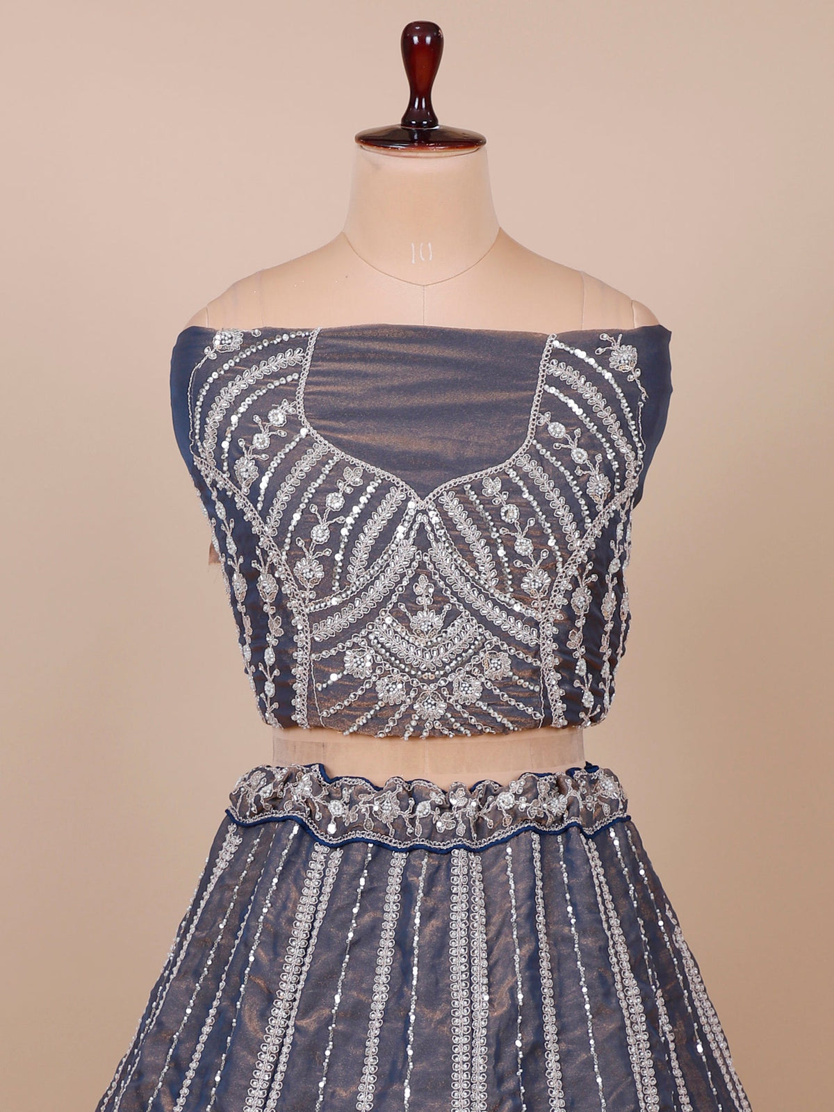 MyFashion KLS-2086 Blue Mirage Simmer Jarkan Handwork Lehenga