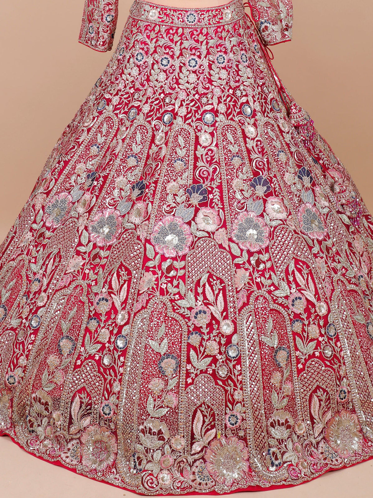 MyFashion KLS-2091 Rani Pink Net Lehenga With Premium Multi Handwork Embroidery
