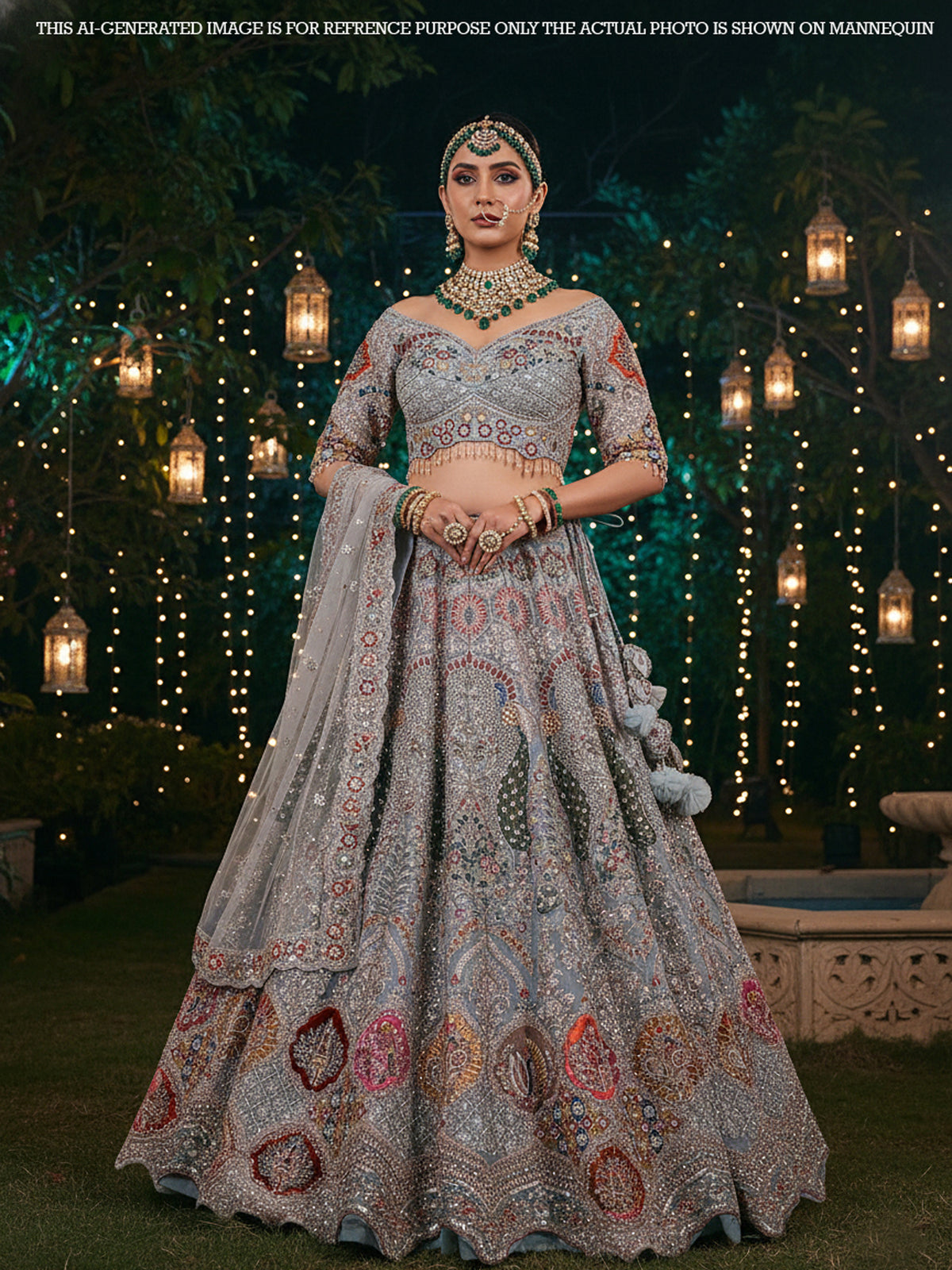 MyFashion KLS-2092 Cloud Ice Prism Lehenga With Pure Handwork