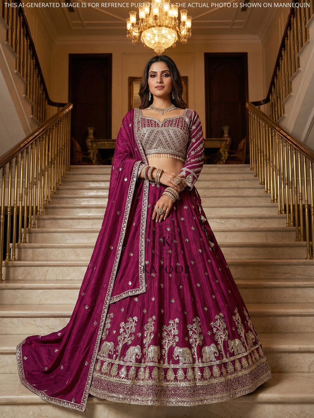 MyFashion KLS-2094 Silk Rose Glow Embroidery & Sequence Lehenga