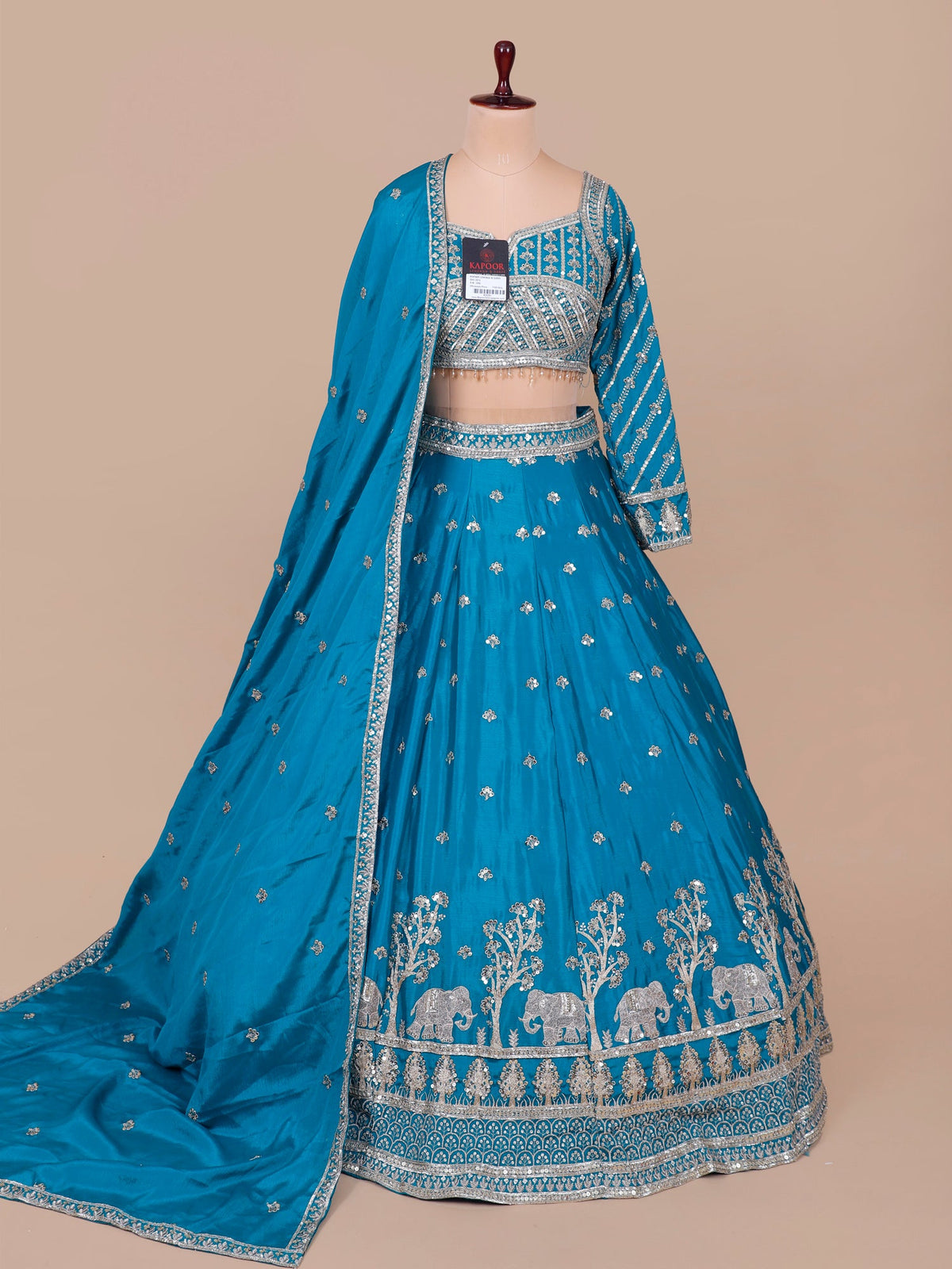 MyFashion KLS-2096 Blue Eternity Silk Lehenga With Thread Embroidery
