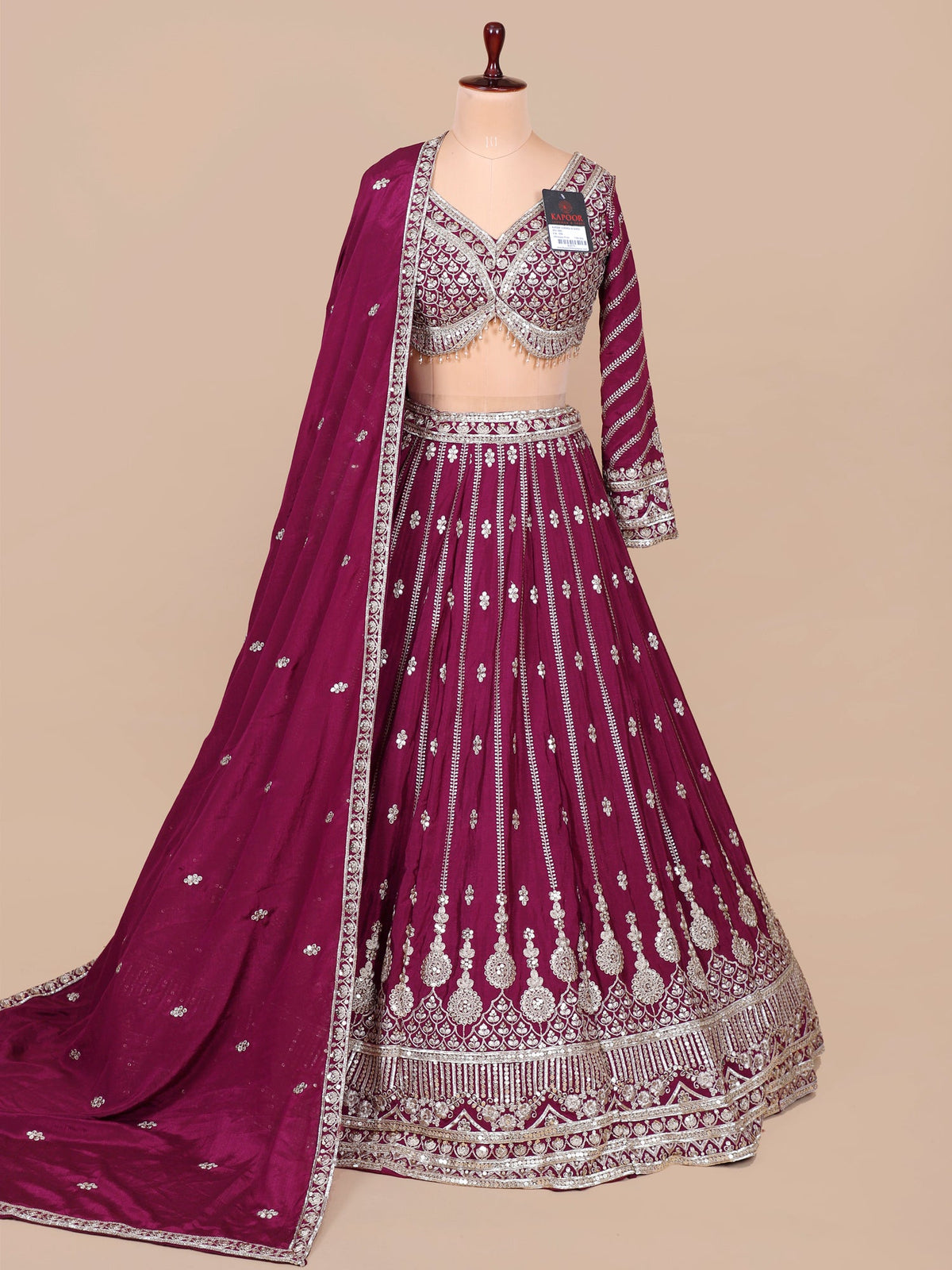 MyFashion KLS-2098 Maroon Majesty Silk Thread & Sequence Lehenga