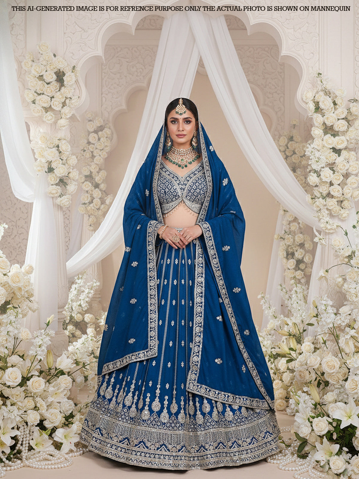 MyFashion KLS-2099 Royal Blue Sequence Lehenga
