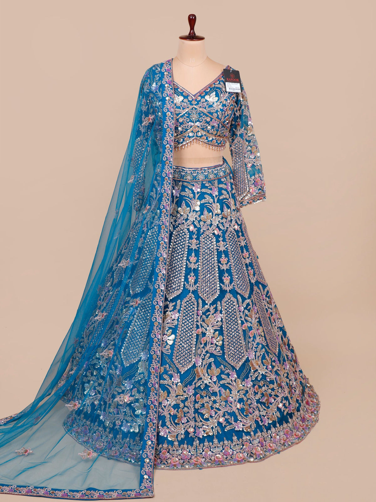MyFashion KLS-2102 Blue Ocean Royale Sequence & Beads Lehenga