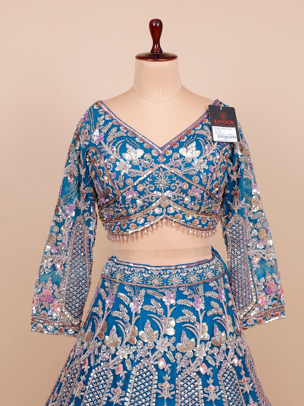 MyFashion KLS-2102 Blue Ocean Royale Sequence & Beads Lehenga