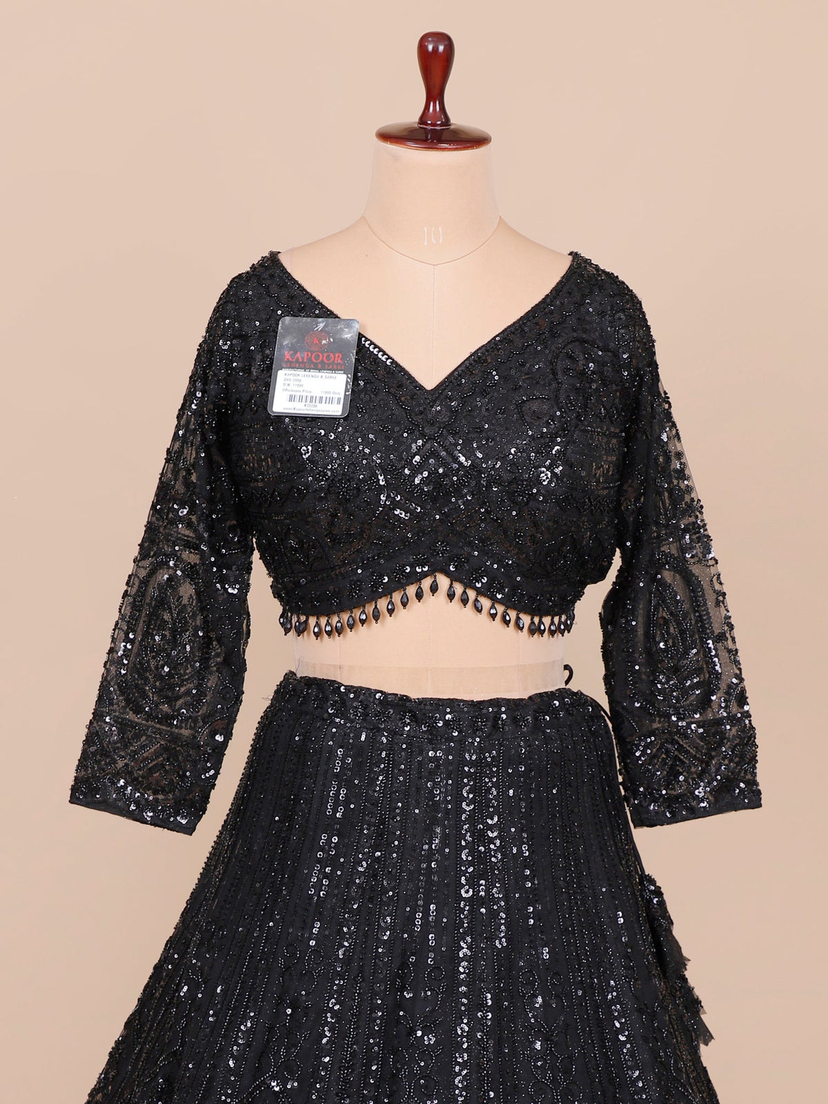 MyFashion KLS-2105 Black Ember Luxe Lehenga With Beads Sequence