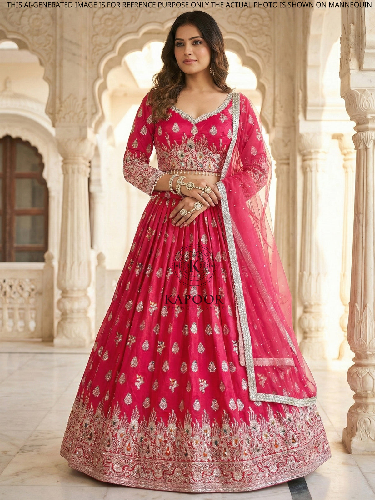 MyFashion KLS-2108 Berry Banarasi Majesty Lehenga