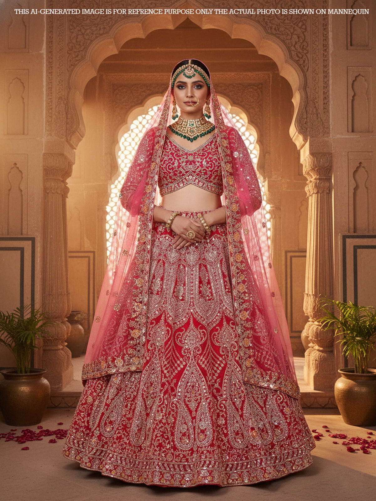 MyFashion KLS-2124 Pink Radiance Handcrafted Heritage Lehenga