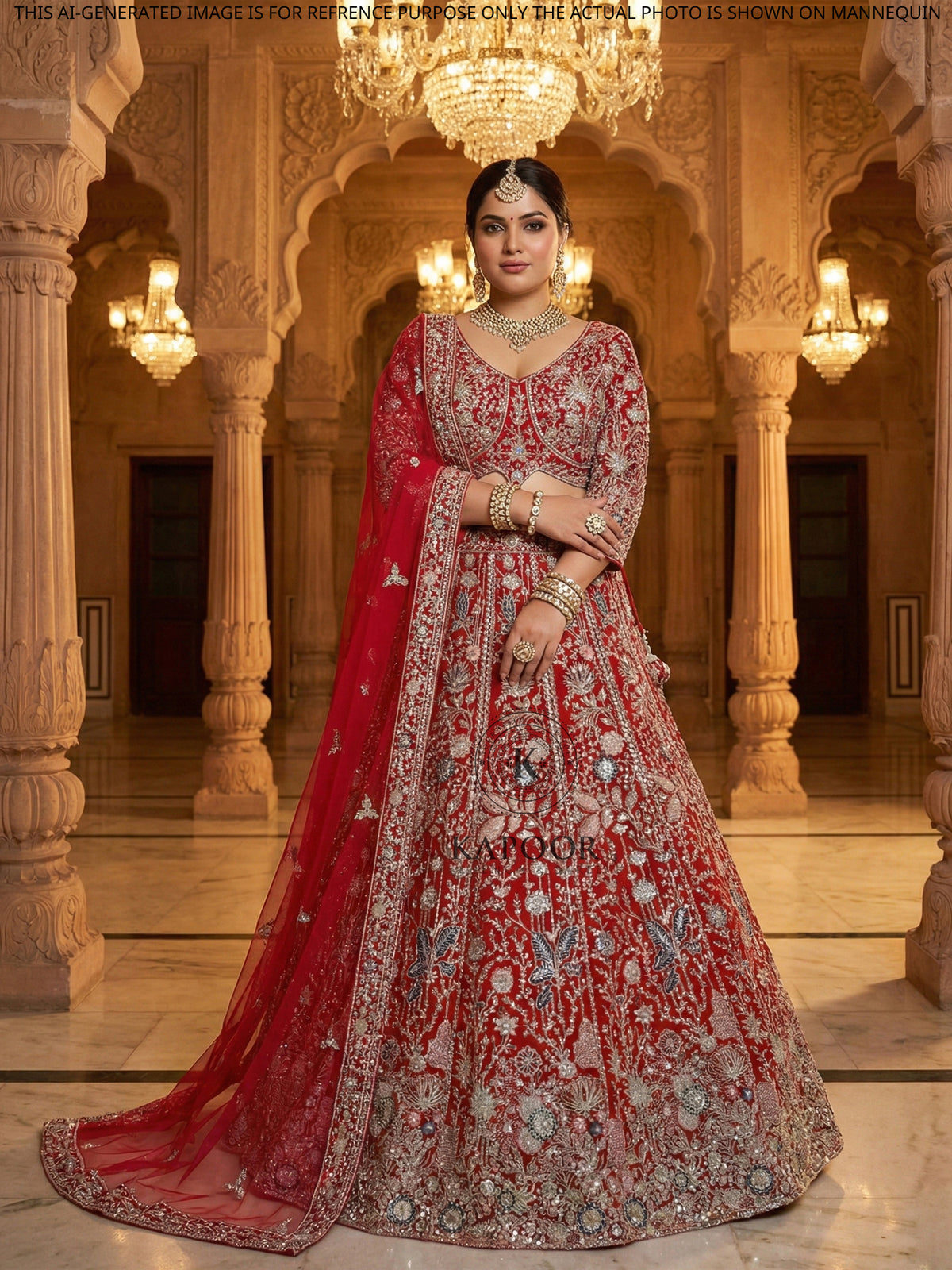 MyFashion KLS-2128 Magenta Aura Hand Embroidered Luxury Lehenga