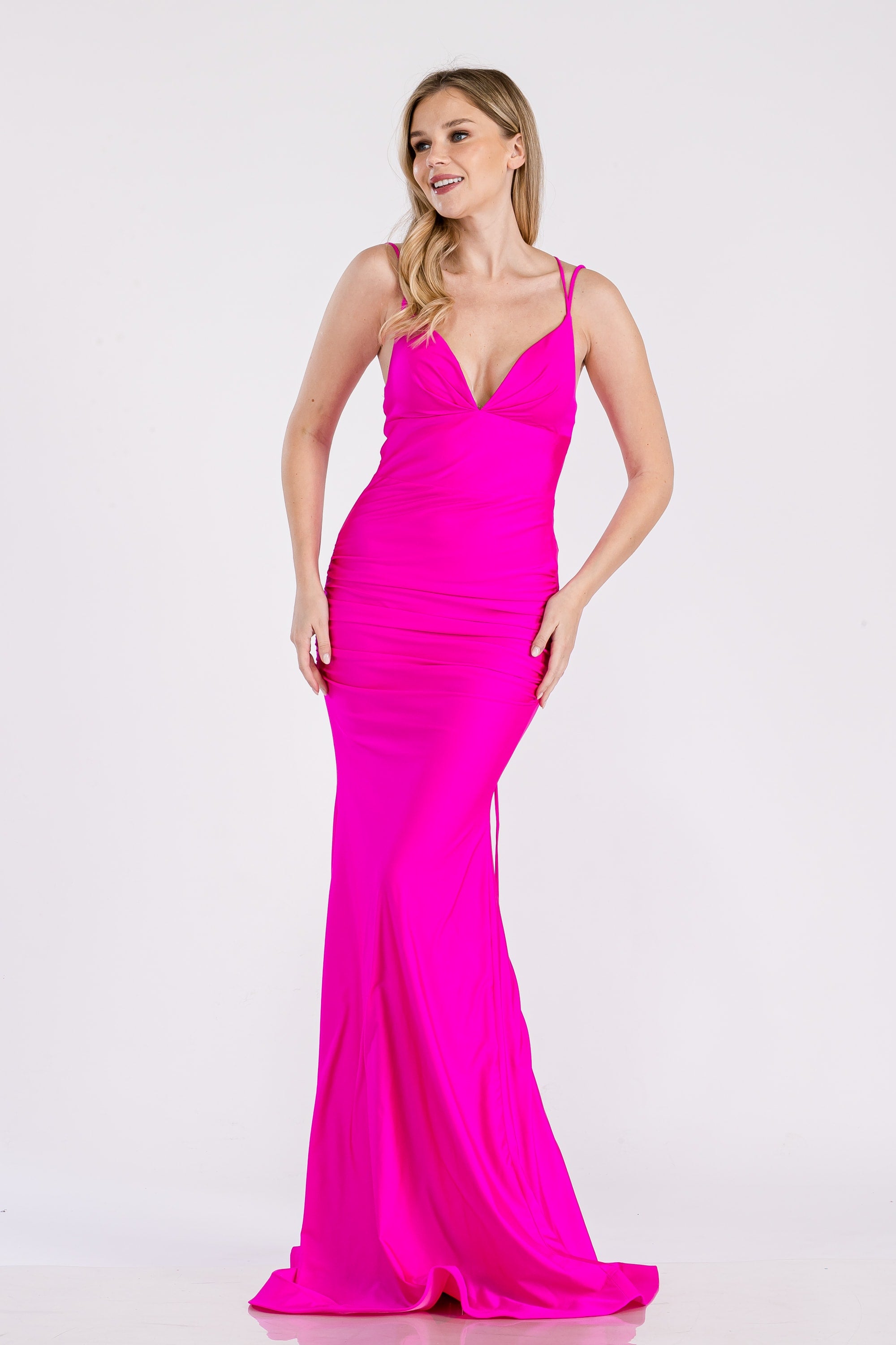 Prima Dress -SA5023205 Lace Up Fitted Prom Sheath Dress